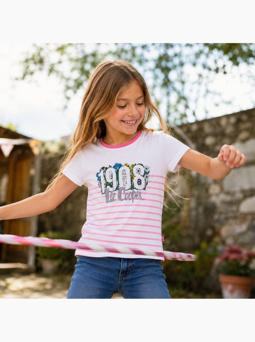 Lee Cooper - T-shirt manches courtes fille à motif - Kiabi