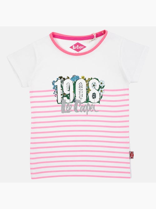 Lee Cooper - T-shirt manches courtes fille à motif - Kiabi
