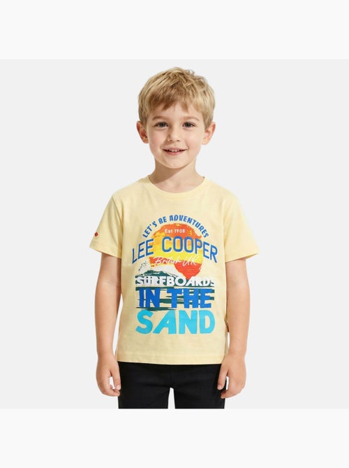 Lee Cooper - T-shirt manches courtes garçon avec dessin coloré - Kiabi