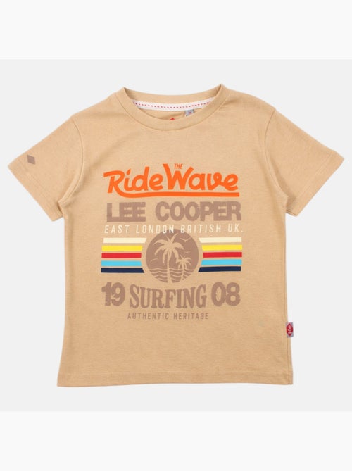 Lee Cooper - T-shirt manches courtes garçon avec imprime colore - Kiabi