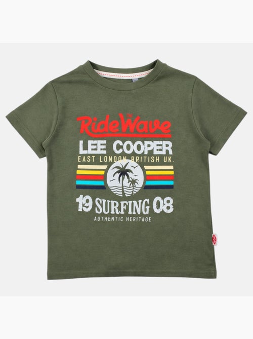 Lee Cooper - T-shirt manches courtes garçon avec imprime colore - Kiabi