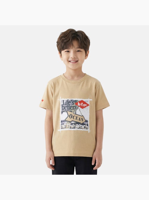 Lee Cooper - T-shirt manches courtes garçon avec imprime ocean - Kiabi