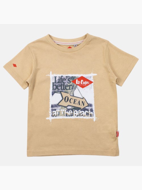 Lee Cooper - T-shirt manches courtes garçon avec imprime ocean - Kiabi