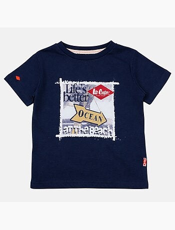Lee Cooper - T-shirt manches courtes garçon avec imprime ocean