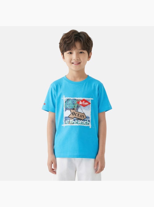 Lee Cooper - T-shirt manches courtes garçon avec imprime ocean - Kiabi