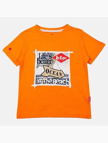 Lee Cooper - T-shirt manches courtes garçon avec imprime ocean
