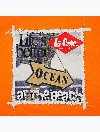 Lee Cooper - T-shirt manches courtes garçon avec imprime ocean