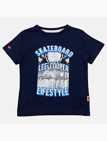 Lee Cooper - T-shirt manches courtes garçon avec imprime skateboard