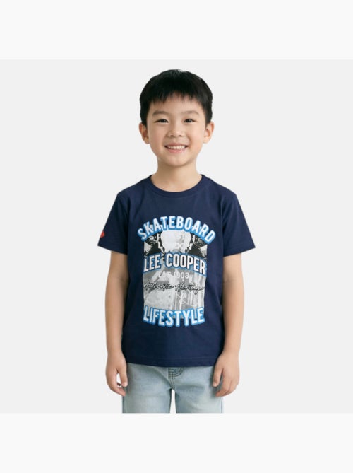 Lee Cooper - T-shirt manches courtes garçon avec imprime skateboard - Kiabi