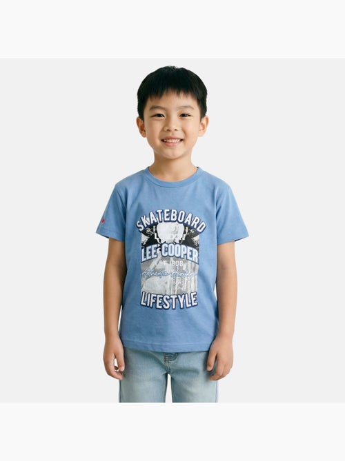 Lee Cooper - T-shirt manches courtes garçon avec imprime skateboard - Kiabi