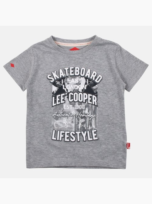Lee Cooper - T-shirt manches courtes garçon avec imprime skateboard - Kiabi