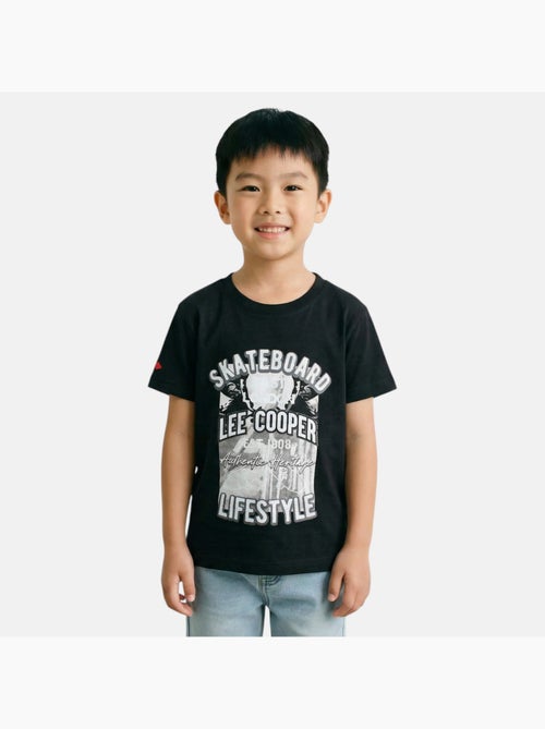 Lee Cooper - T-shirt manches courtes garçon avec imprime skateboard - Kiabi