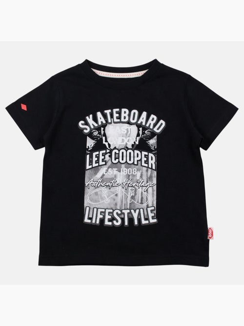 Lee Cooper - T-shirt manches courtes garçon avec imprime skateboard - Kiabi