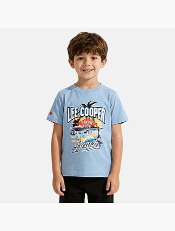 Lee Cooper - T-shirt manches courtes garçon avec motif plage