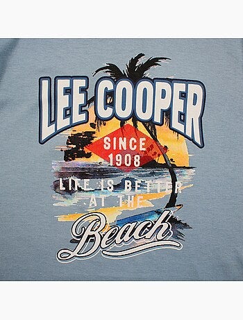 Lee Cooper - T-shirt manches courtes garçon avec motif plage