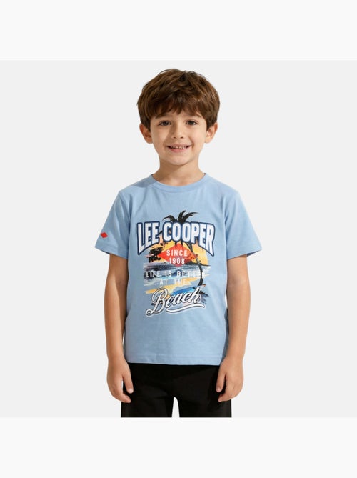 Lee Cooper - T-shirt manches courtes garçon avec motif plage - Kiabi