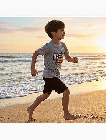 Lee Cooper - T-shirt manches courtes garçon avec motif plage
