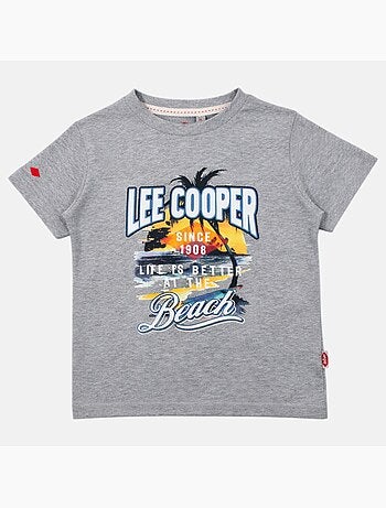 Lee Cooper - T-shirt manches courtes garçon avec motif plage