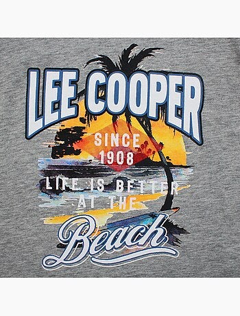 Lee Cooper - T-shirt manches courtes garçon avec motif plage