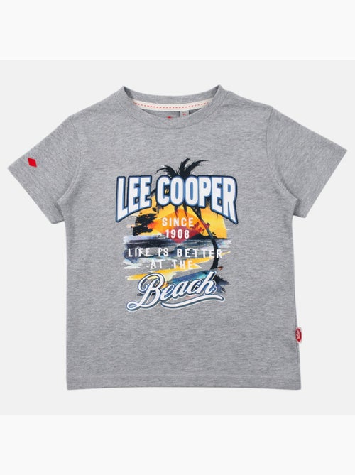 Lee Cooper - T-shirt manches courtes garçon avec motif plage - Kiabi