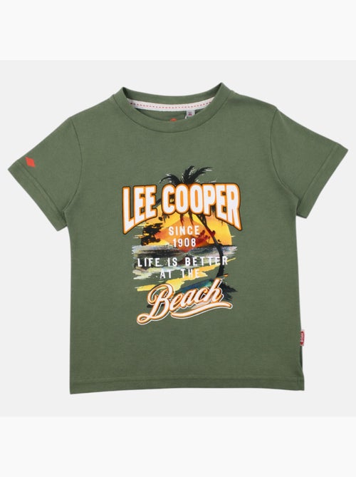 Lee Cooper - T-shirt manches courtes garçon avec motif plage - Kiabi