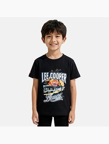Lee Cooper - T-shirt manches courtes garçon avec motif plage