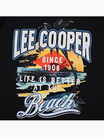 Lee Cooper - T-shirt manches courtes garçon avec motif plage