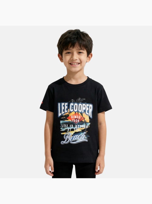 Lee Cooper - T-shirt manches courtes garçon avec motif plage - Kiabi