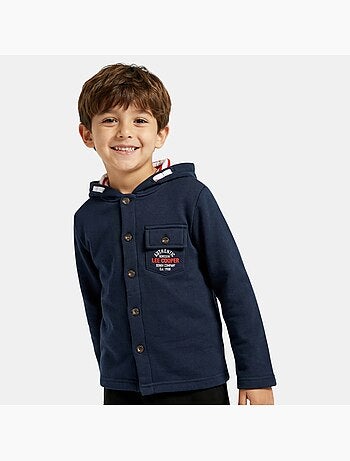 Lee Cooper - Veste sweat à capuche boutonnée garçon
