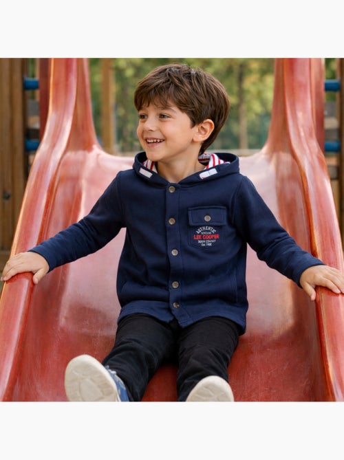Lee Cooper - Veste sweat à capuche boutonnée garçon - Kiabi Lee Cooper - Veste sweat à capuche boutonnée garçon - Kiabi