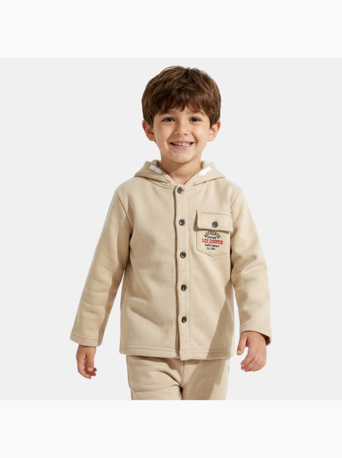 Lee Cooper - Veste sweat à capuche boutonnée garçon - Kiabi