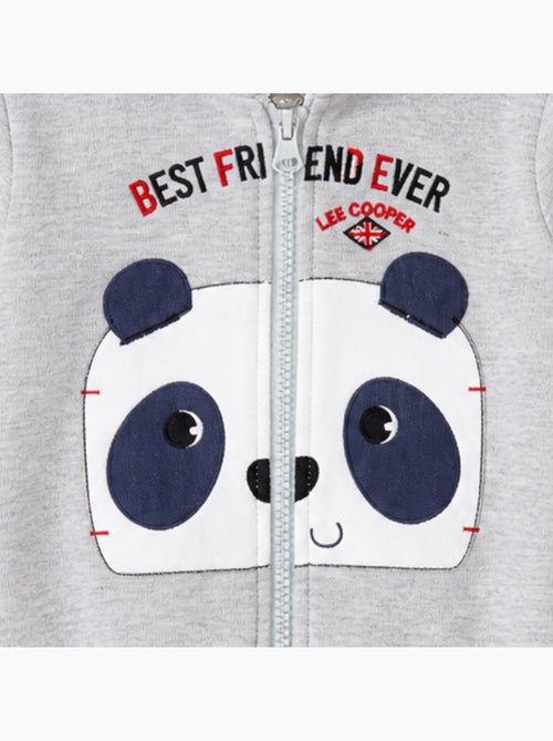 Lee Cooper - Veste sweat à capuche imprimé panda avec pantalon - Kiabi Lee Cooper - Veste sweat à capuche imprimé panda avec pantalon - Kiabi