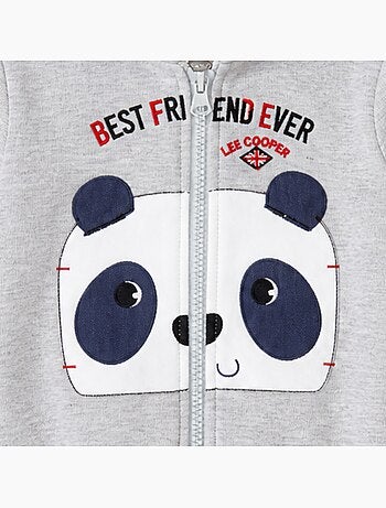 Lee cooper - veste sweat à capuche imprimé panda avec pantalon