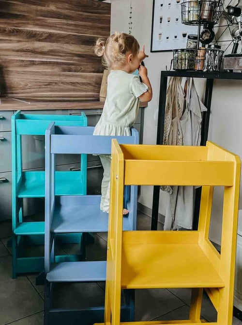 Leertoren voor kinderen van eikenhout - Kiabi