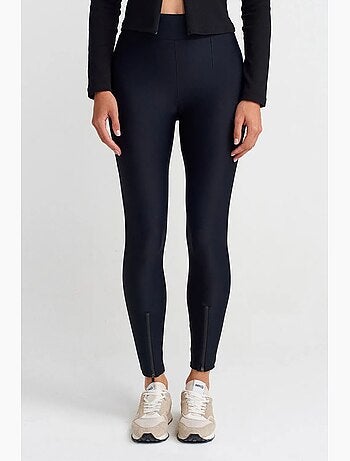 Legging à taille haute, jambe skinny et fermeture zippée dilvin