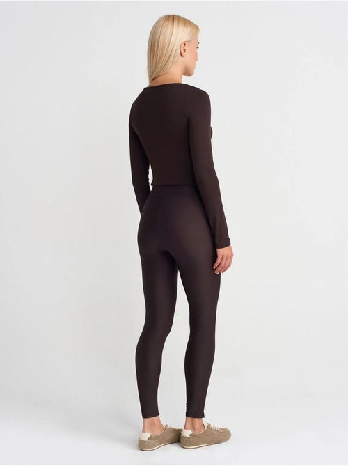 Legging à taille haute, jambe skinny et fermeture zippée dilvin - Kiabi Legging à taille haute, jambe skinny et fermeture zippée dilvin - Kiabi