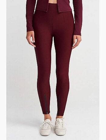Legging à taille haute, jambe skinny et fermeture zippée dilvin