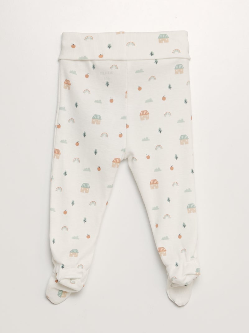 Legging avec pieds Blanc - Kiabi