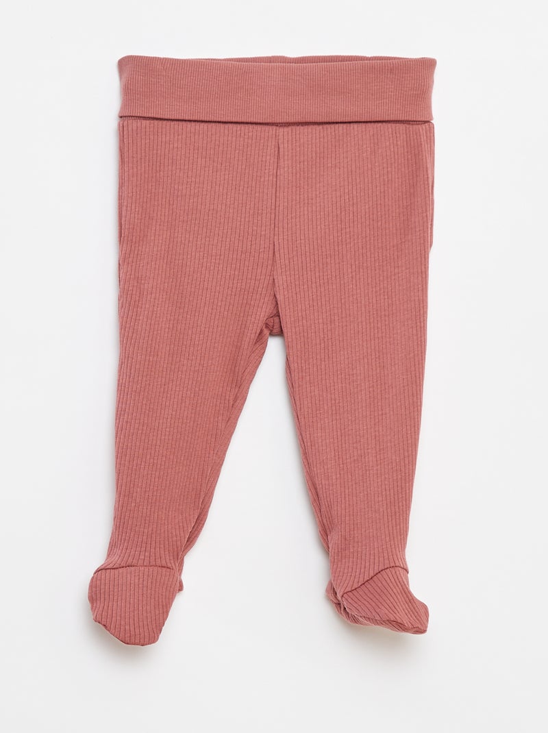 Legging avec pieds Rose - Kiabi