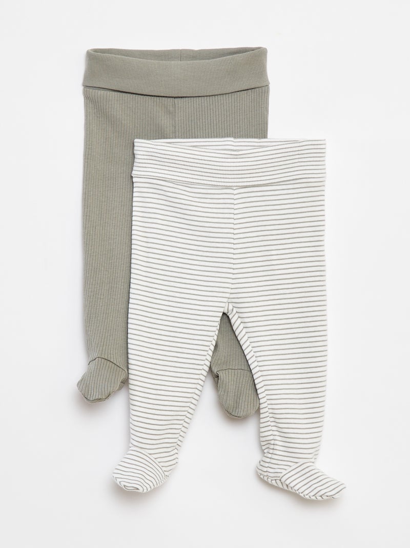 Legging avec pieds Vert - Kiabi