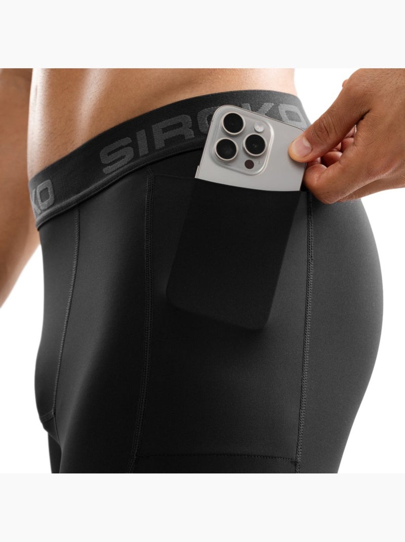 Legging capri sport homme fitness homme enlli Noir - Kiabi