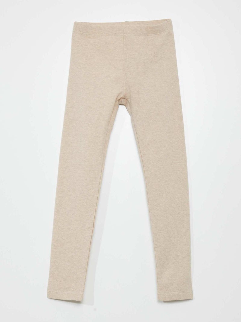 Legging chaud à taille élastiquée Beige - Kiabi