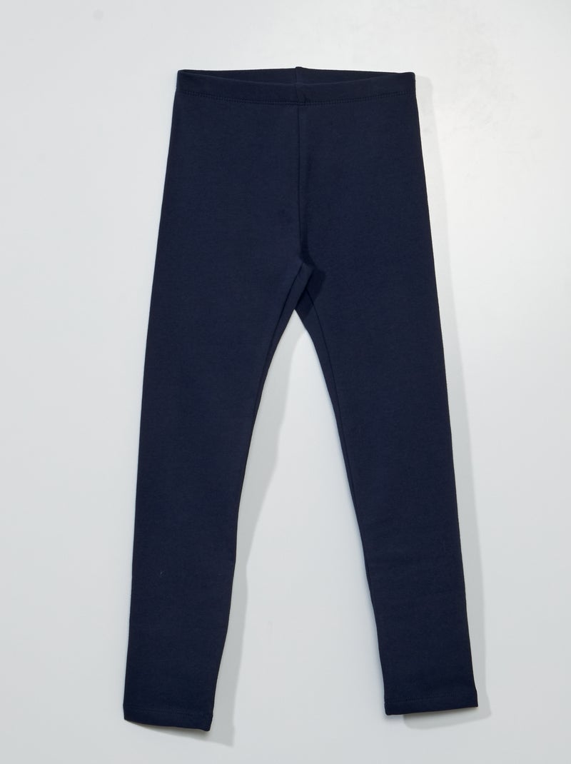 Legging chaud à taille élastiquée bleu marine - Kiabi