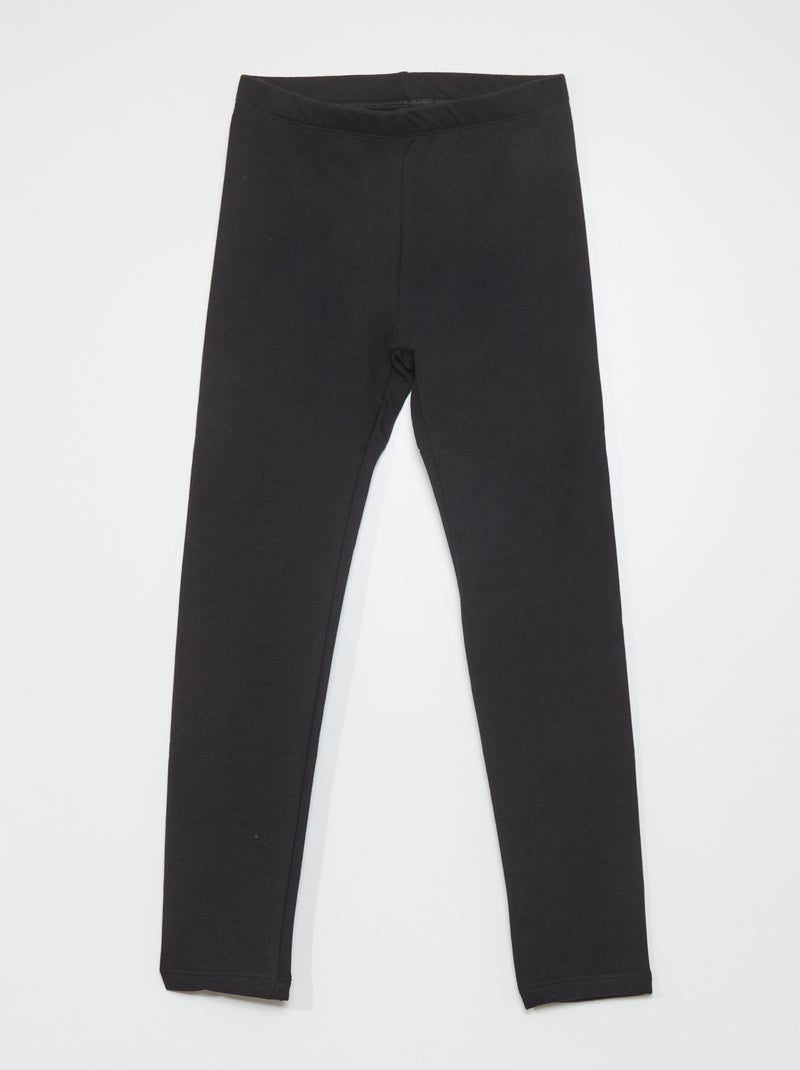 Legging chaud à taille élastiquée noir - Kiabi