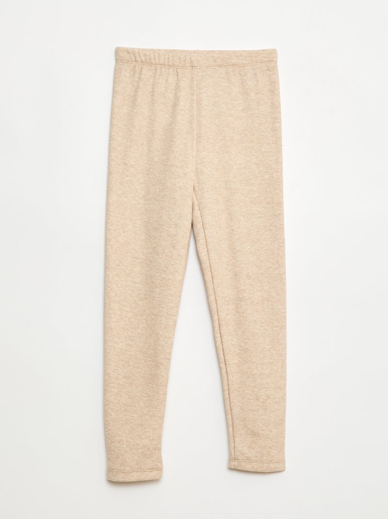 Legging chaud intérieur velours Beige - Kiabi