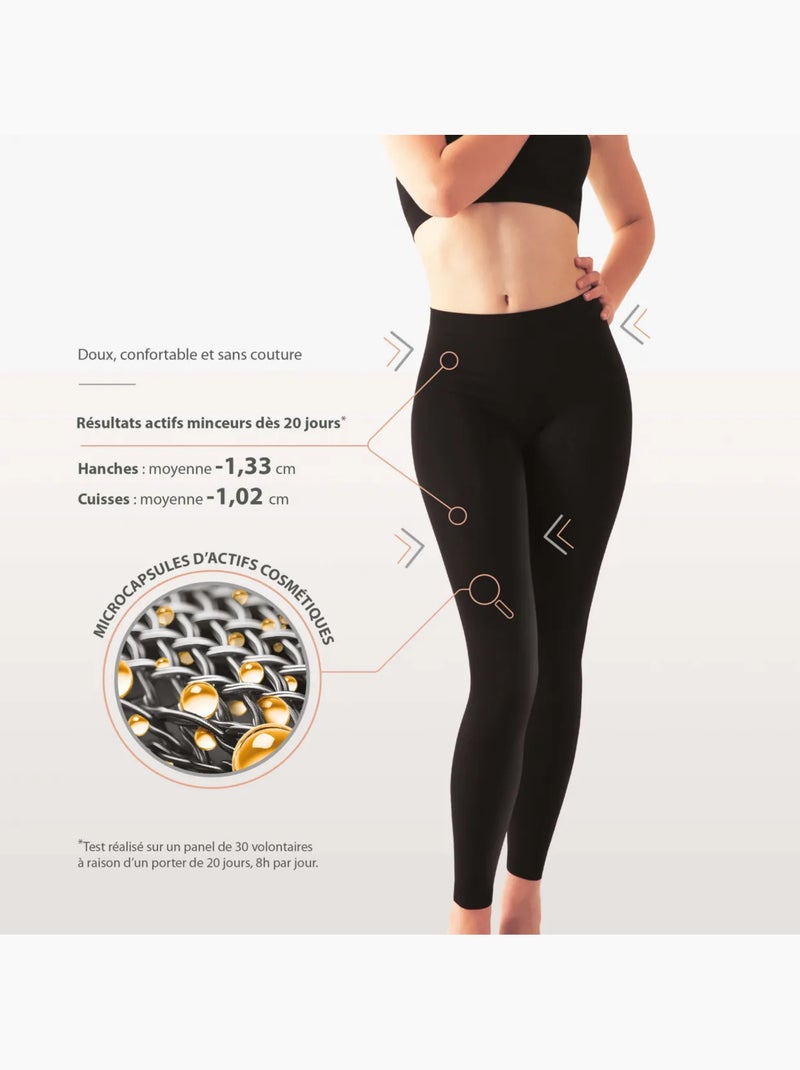 Legging comfort met afslankende actieve bestanddelen Zwart - Kiabi