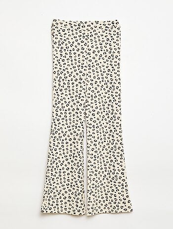 Legging côtelé à motif