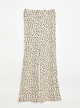 Legging côtelé à motif