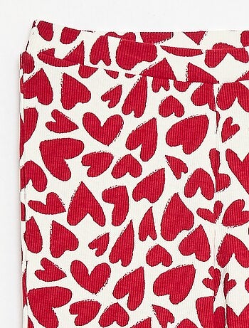 Legging côtelé à motif