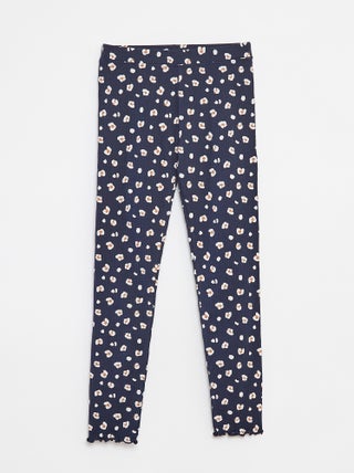 Legging côtelé à motif